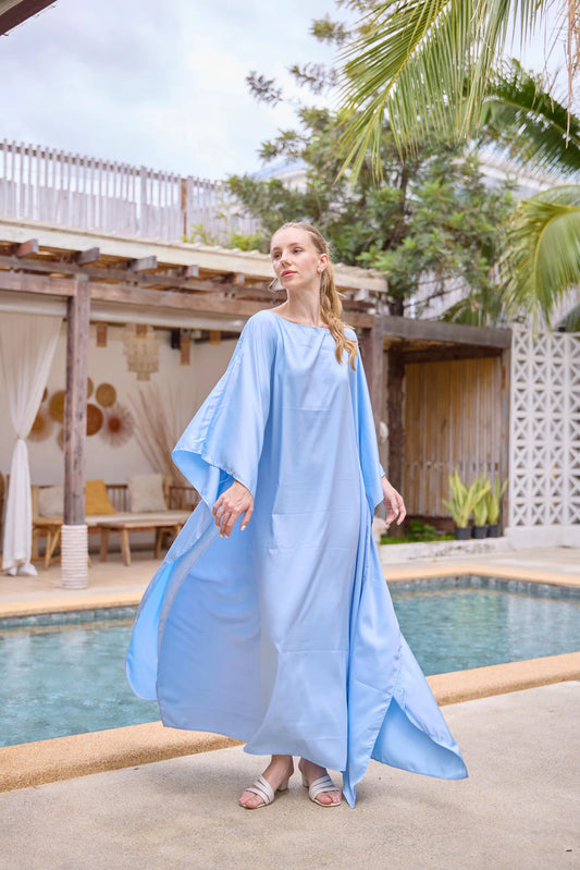 Blue Sky Full Length Kaftan Vintage Oriental Dress