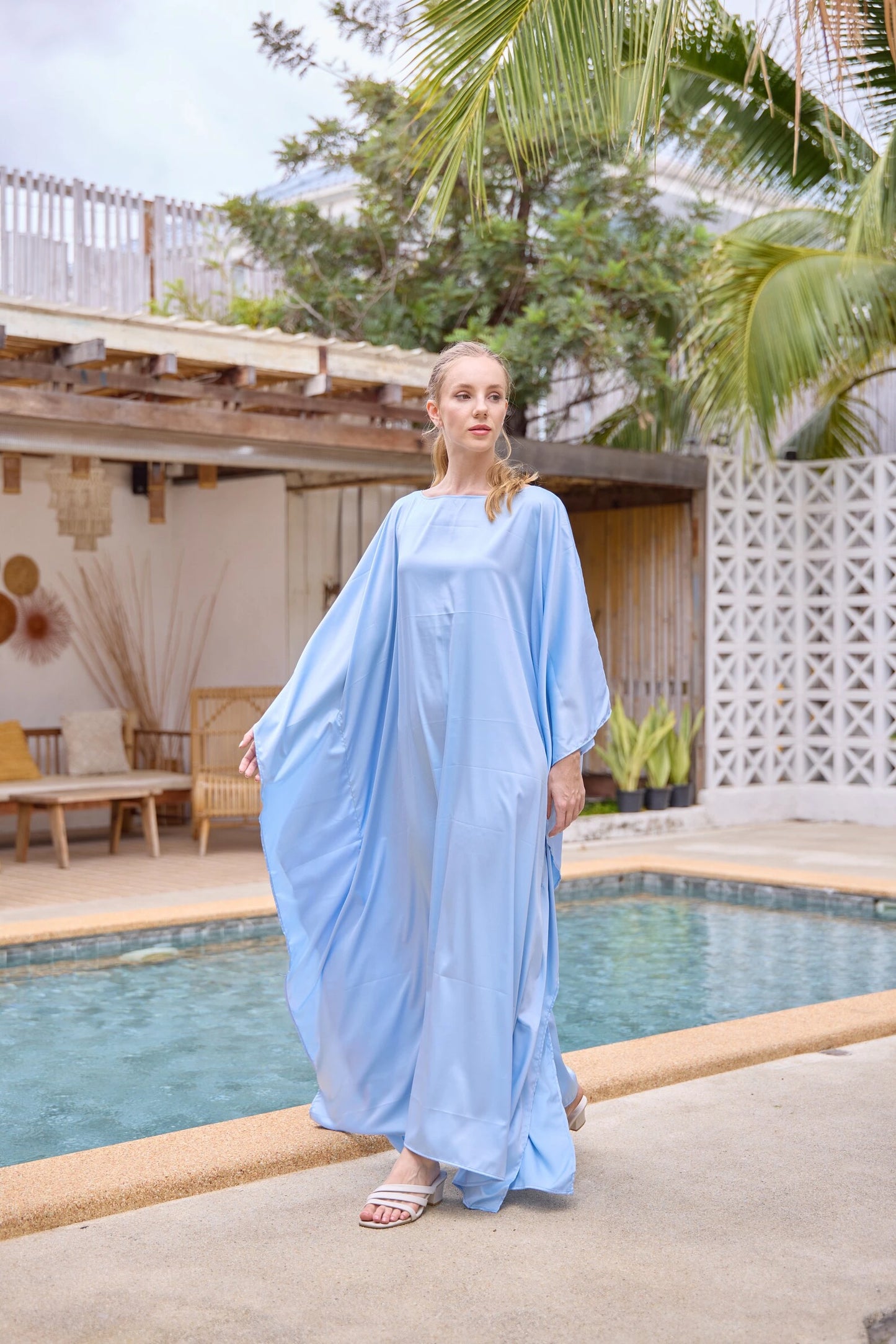 Blue Sky Full Length Kaftan Vintage Oriental Dress