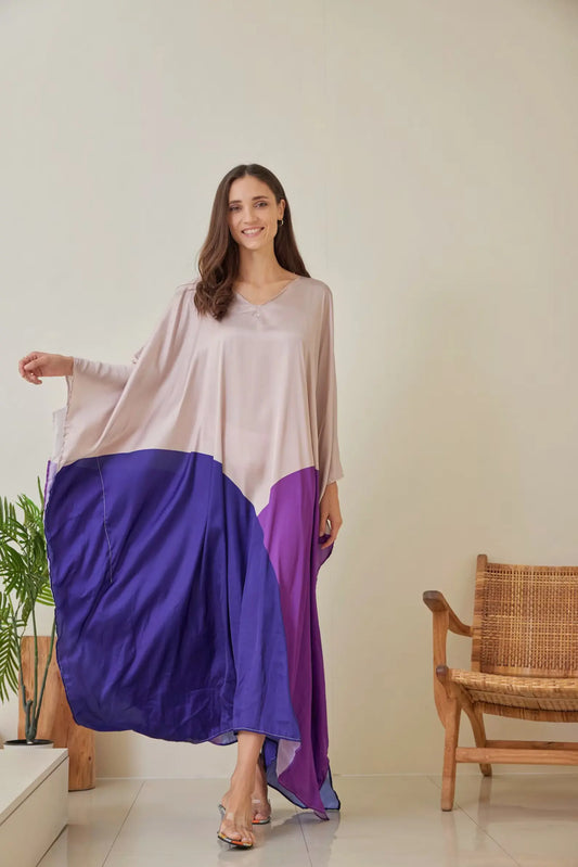 Purple Kaftan Beach Wear Lounge Kaftan Violet Kaftan Full Length