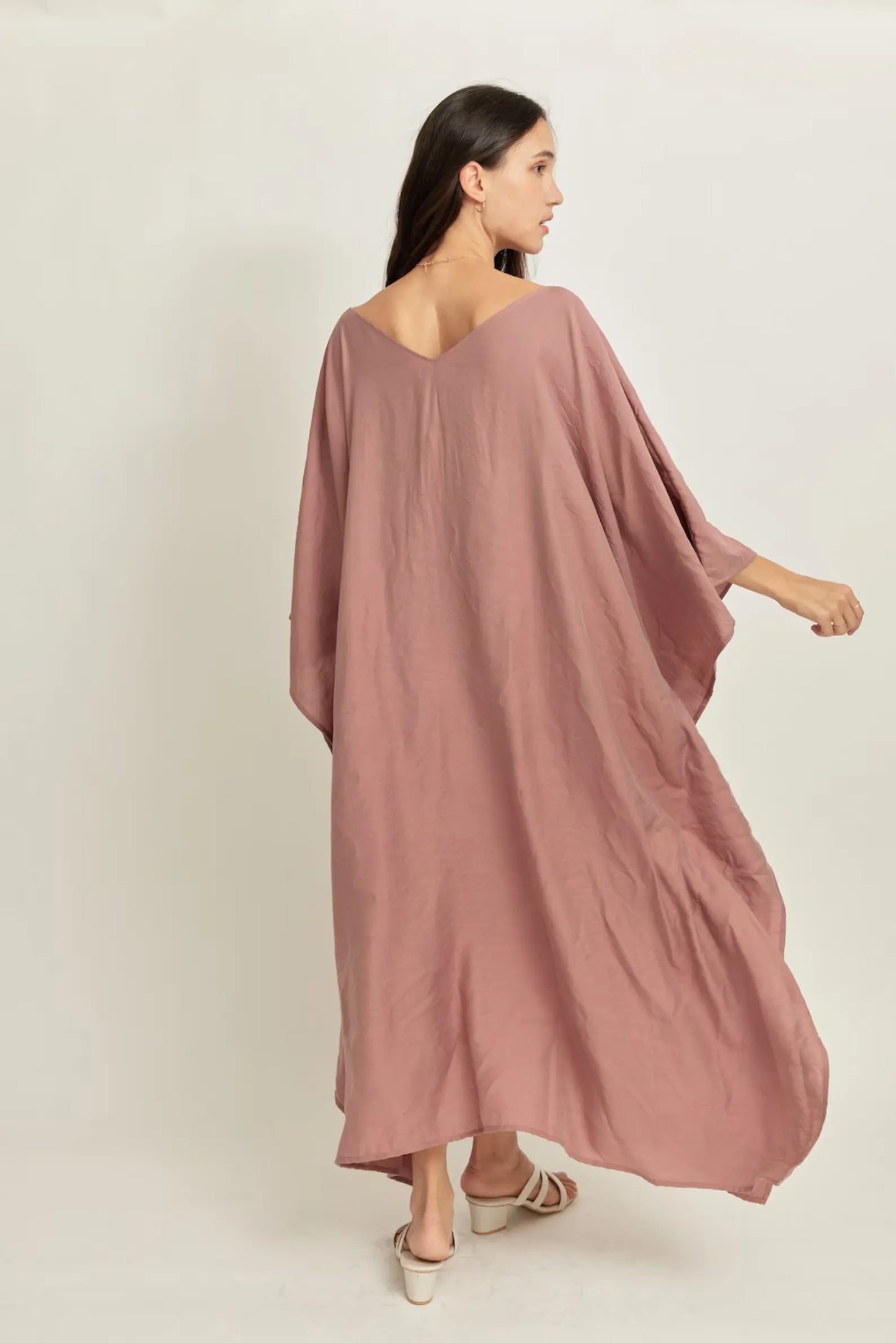 V-Neck Customization Silk Japan Kaftan Dress Women Plus Size Personalized Evening Caftan II